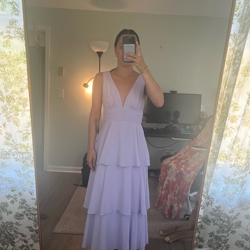 Lulu's Lavender Tiered Maxi Dress